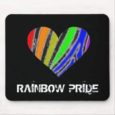 ZEBRA STRIPE RAINBOW PRIDE Mousepad by softrainbow30