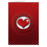 Zebra stripe red hear love romantic card