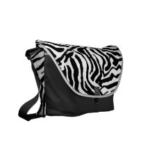 Zebra Stripe Swirls Pattern backgrounds fashion Courier Bag