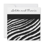 Zebra Stripe Wedding Invitation