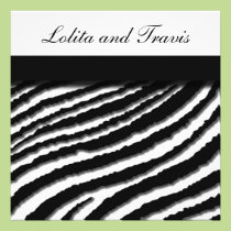 Zebra Stripe Wedding Invitation invitations