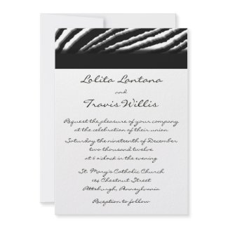 Zebra Stripe Wedding Invitations