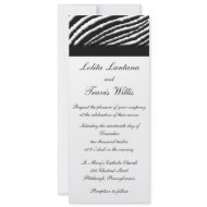 Zebra Stripe Wedding Invitations invitation