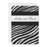 Zebra Stripe Wedding or Party Invitations