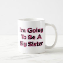 Zebra Striped I'm Going To Be A Big Sister Coffee Mug