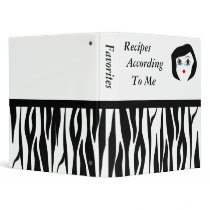 Zebra Striped Recipe Binder by cyclegirl Zebra Striped Recipe Binder