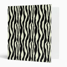 Zebra Stripes 3 Ring Binder