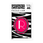Zebra Stripes and Hot Pink Monogrammed Stamps