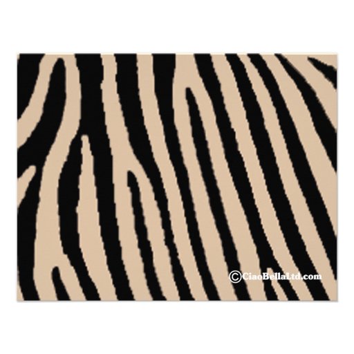 Zebra Stripes Bachelorette Party Invitation