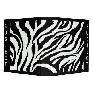 Zebra Stripes binder