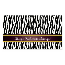 Zebra Stripes Business Card Template