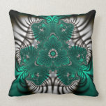 zebra stripes fractal pillow