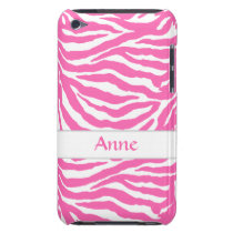Zebra Stripes In Hot Pink On iPod Touch Case-Mate