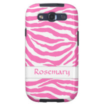 Zebra Stripes In Hot Pink Samsung Galaxy S3 Case at Zazzle