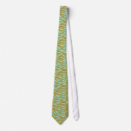 Zebra Stripes Khaki Neck Tie