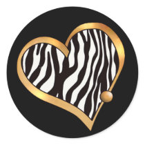 Zebra Stripes Mix & Match Collectables - Round Stickers