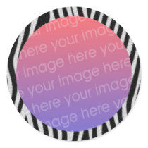 zebra stripes photo frame stickers