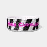 Zebra Stripes Photography Pattern Pet Bowl Dish
