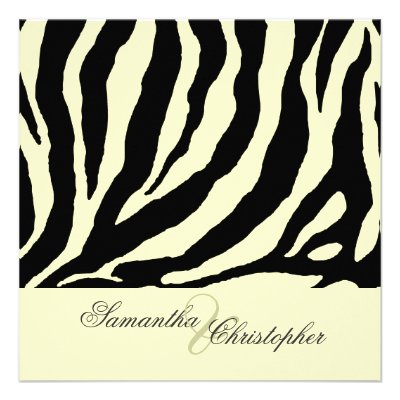 Zebra stripes, Wedding Invitations