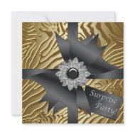 Zebra Surprise Birthday Party Template invitation
