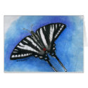 Zebra Swallowtail Butterfly Painting card