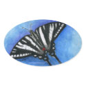 Zebra Swallowtail Butterfly Painting Sticker sticker