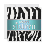 Zebra Sweet Sixteen Invitation