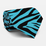 Zebra- Teal Blue & Black Ties