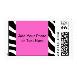 Zebra Template Stripes Hot Pink stamp