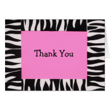 Zebra, Thank You Greeting Cards