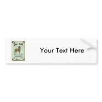 Zebra Vintage Japanese Silk Label Bumper Stickers