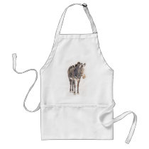 "Zebra" Watercolor Wildlife Art aprons