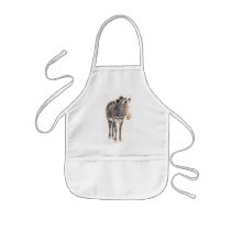 "Zebra" Watercolor Wildlife Art aprons