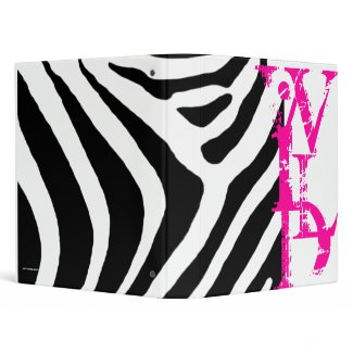 Zebra Wild Pink, Black, and White Avery Binder binder