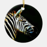 Zebra with black and white stripes in Africa Ornament