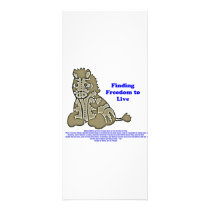 Zebra with Slogan Personalized Rack Card