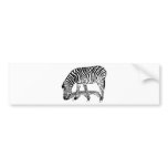 Zebra with Zebraschatten Bumper Sticker