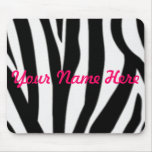 zebra, Your Name Here Mousepads