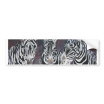 zebra zoo animal wildlife painting art gifts bumper stickers
