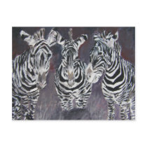 zebra zoo animal wildlife painting art gifts postcards