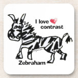 Zebraham- I love contrast cork coasters