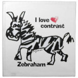 Zebraham- I love contrast napkins
