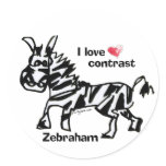 Zebraham- I love contrast stickers
