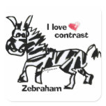 Zebraham- I love contrast stickers