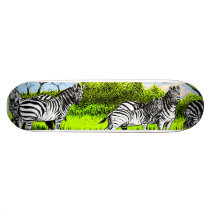 Zebras Alert Skateboard