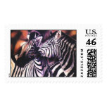 "Zebras at Sunset" postage
