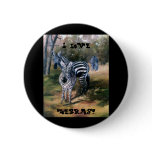 round_button - From an oil painting by Brenda Thour of a small group of zebras in their homeland, Africa. Photo reference from Dr. Thomas Trainer.: Sizes  Available colors: 0