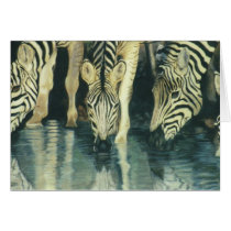 "Zebras Drinking" cards by paintonmypaws "Zebras Drinking" cards