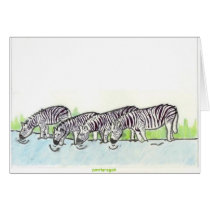zebras drinking cards by amrisregoh zebras drinking cards