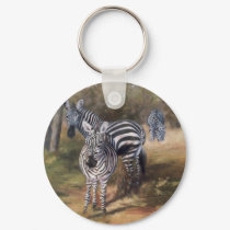 Zebras Keychain